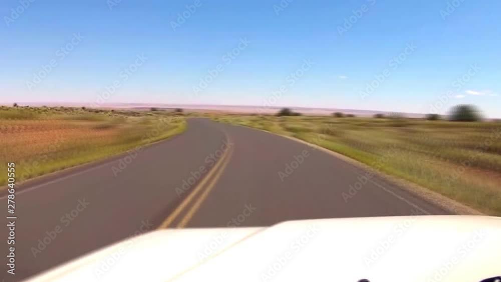 Fast Motion Driving High Desert Plain- North Central Arizona Fast Motion Driving High Desert Plain- North Central Arizona
