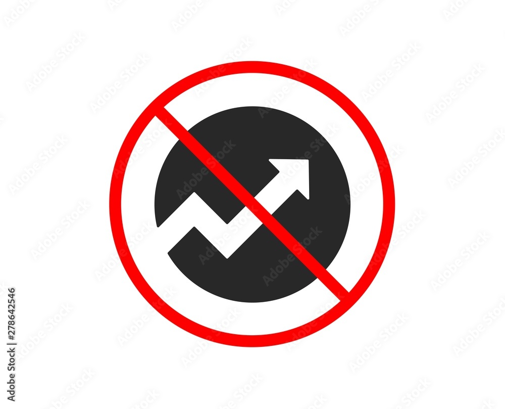 No or Stop. Chart icon. Report graph or Sales growth sign in circle. Analysis and Statistics data symbol. Prohibited ban stop symbol. No audit icon. Vector No or Stop. Chart icon. Report graph or Sales growth sign in circle. Analysis and Statistics data symbol. Prohibited ban stop symbol. No audit icon. Vector