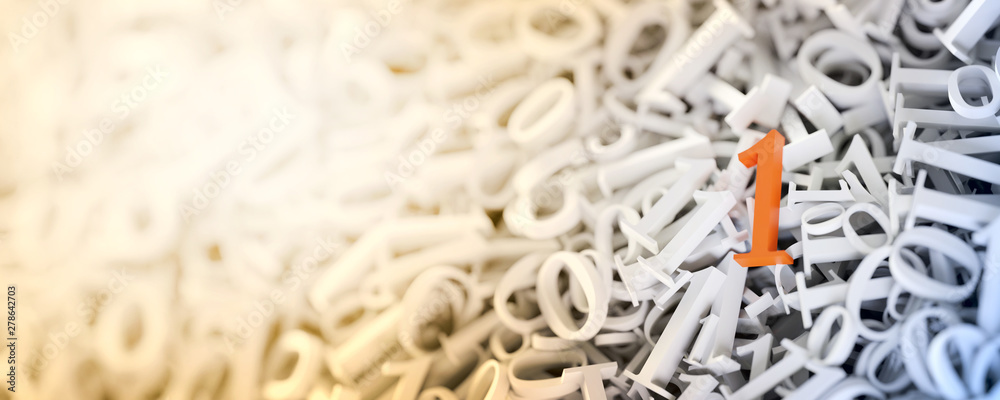 Infinite random numbers, Original 3d rendering illustration, technology concepts Infinite random numbers, Original 3d rendering illustration, technology concepts