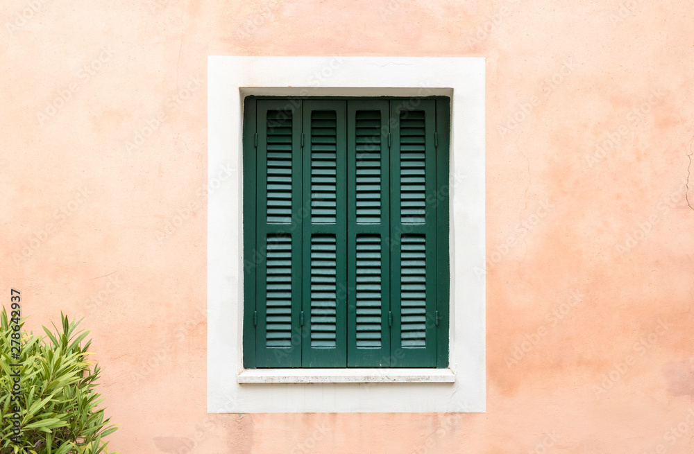 Old and colorful window, Italian architecture