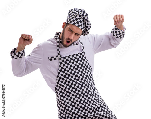 Male cook isolated on the white background