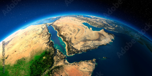 Highly detailed Earth. Saudi Arabia photo