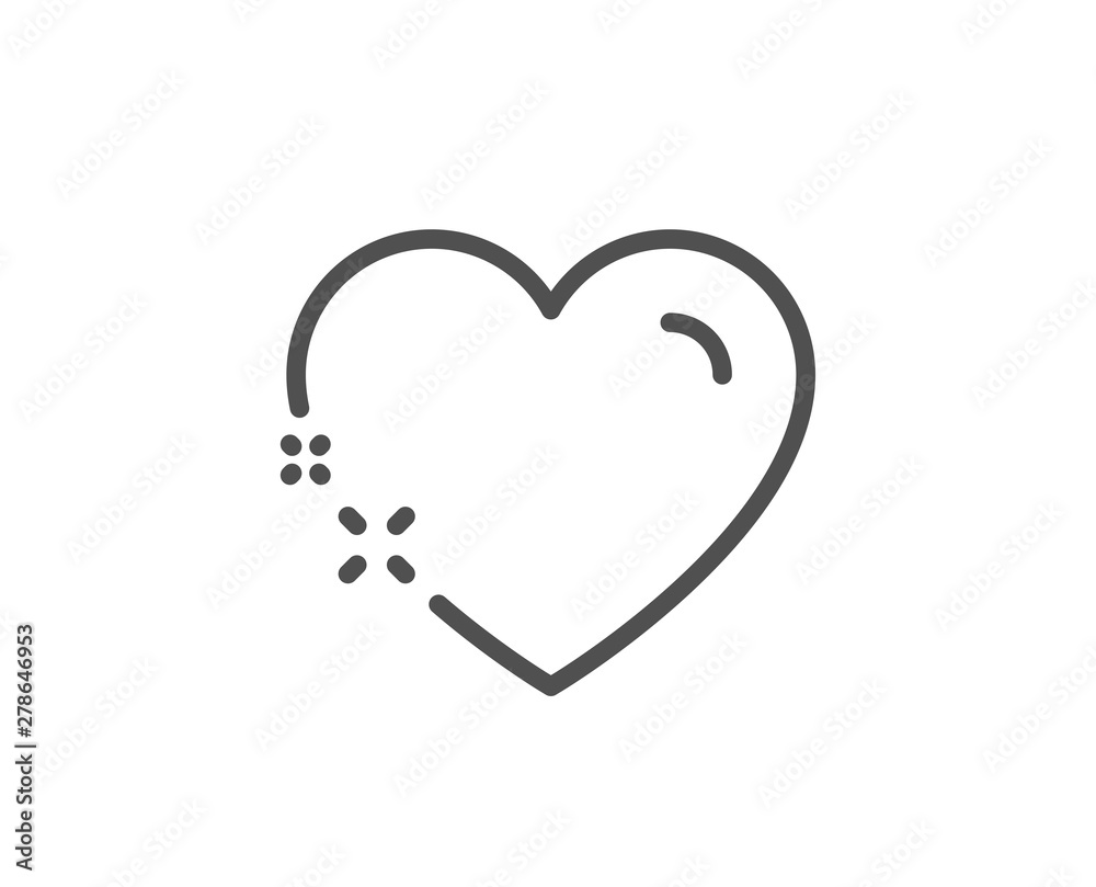 Heart line icon. Love emotion sign. Valentine day symbol. Quality design element. Linear style heart icon. Editable stroke. Vector Heart line icon. Love emotion sign. Valentine day symbol. Quality design element. Linear style heart icon. Editable stroke. Vector