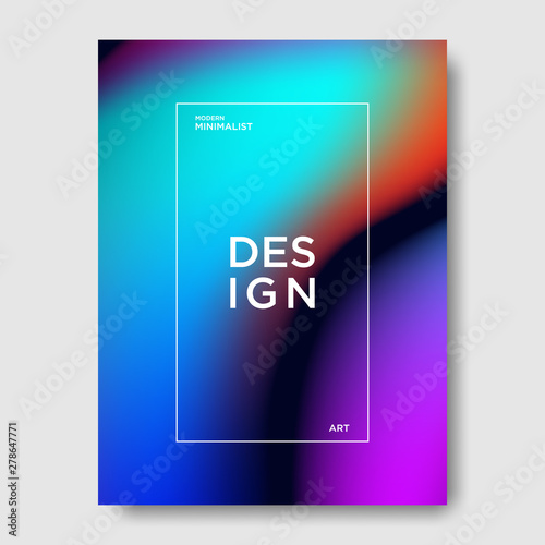 Gradient colorful background with fluid liquid color element