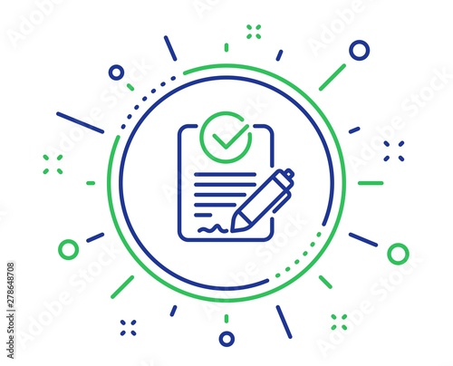 Rfp line icon. Request for proposal sign. Report document symbol. Quality design elements. Technology rfp button. Editable stroke. Vector