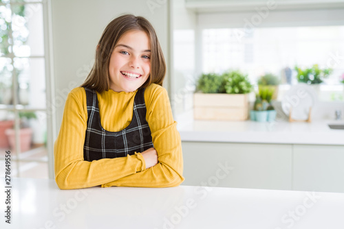 Free Download Beautiful young girl kid smiling confident and excited to the camera - GFXLoad