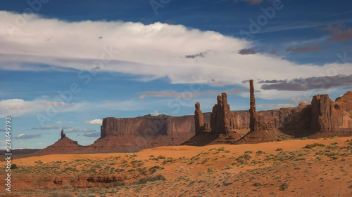 totem pole at monument valley in utah, usa