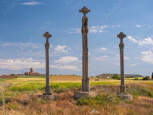 Calvary in the village of Sasamon on the waY to Santiago, Spain. photo