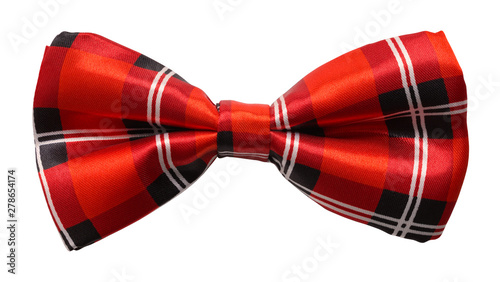 Red Plaid Bow Tie Cut Out photo