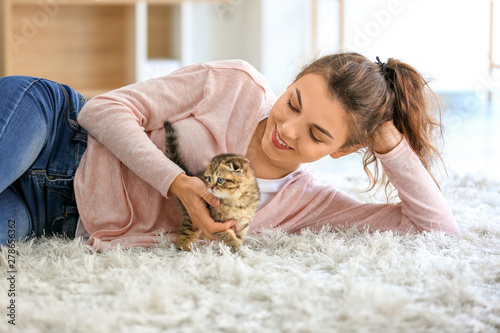 Beautiful young woman with ...