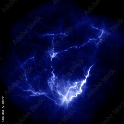 Lightning Thunderbolt template for design. Electric discharge in the sky