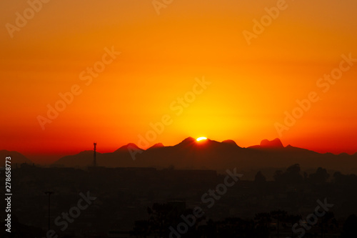 Dawn over Serra do Mar Mountains