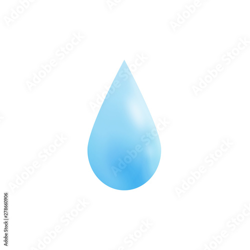 Water icon.  Illustration of water drop.  水のアイコン　水滴のイラスト