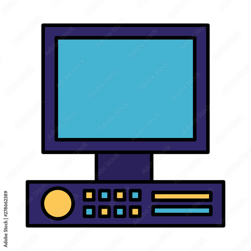 computer monitor device on white background computer monitor device on white background