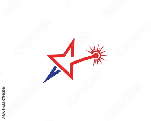 Free Download Red and blue Star business Logo Template vector icon - GFXLoad