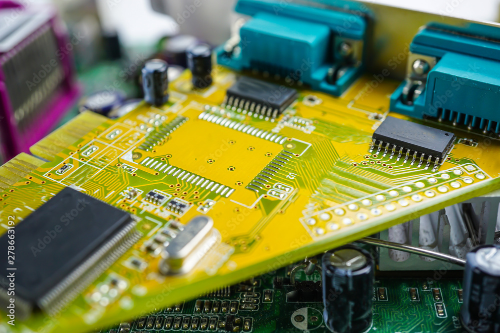 E-waste electronic, computer circuit cpu chip mainboard core processor electronics device : concept of data, hardware, technician and technology. E-waste electronic, computer circuit cpu chip mainboard core processor electronics device : concept of data, hardware, technician and technology.