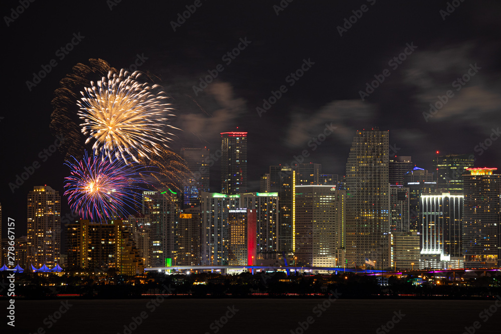 CITY AT NIGHT FIREWORKS