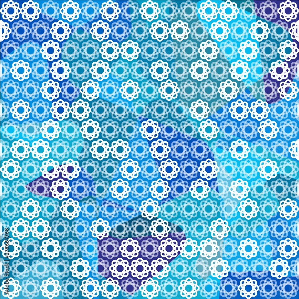 The Blue of Colorful Flowers Design Wallpaper The Blue of Colorful Flowers Design Wallpaper
