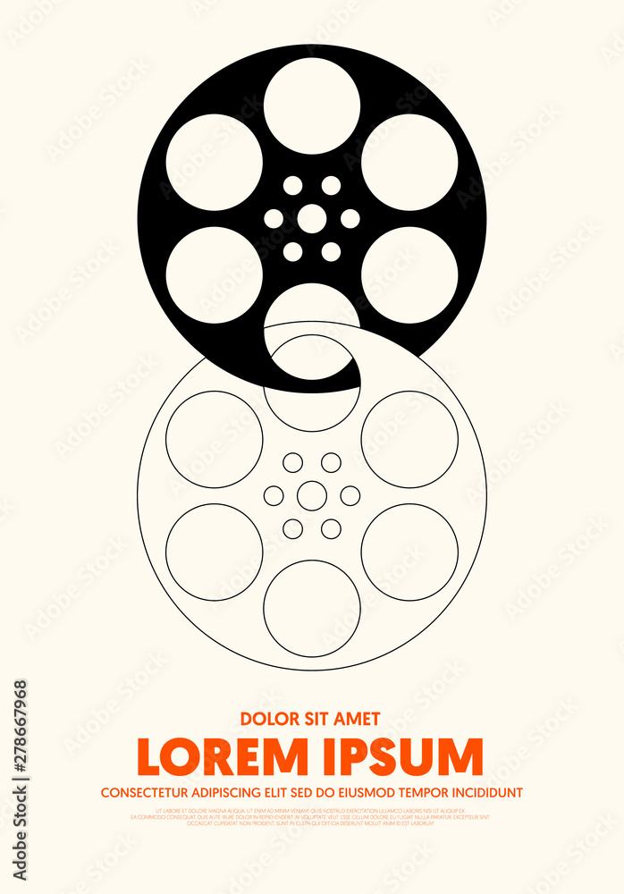 Movie and film poster modern vintage retro style