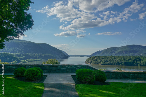 West Point, New York: View of the Hudson River looking north from the Overlook at the United States Military Academy at West Point. photo