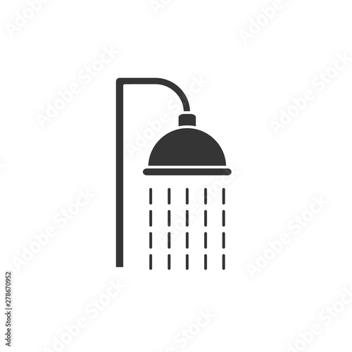 Shower icon template color editable. Shower symbol vector sign isolated on white background. Simple logo vector illustration for graphic and web design.