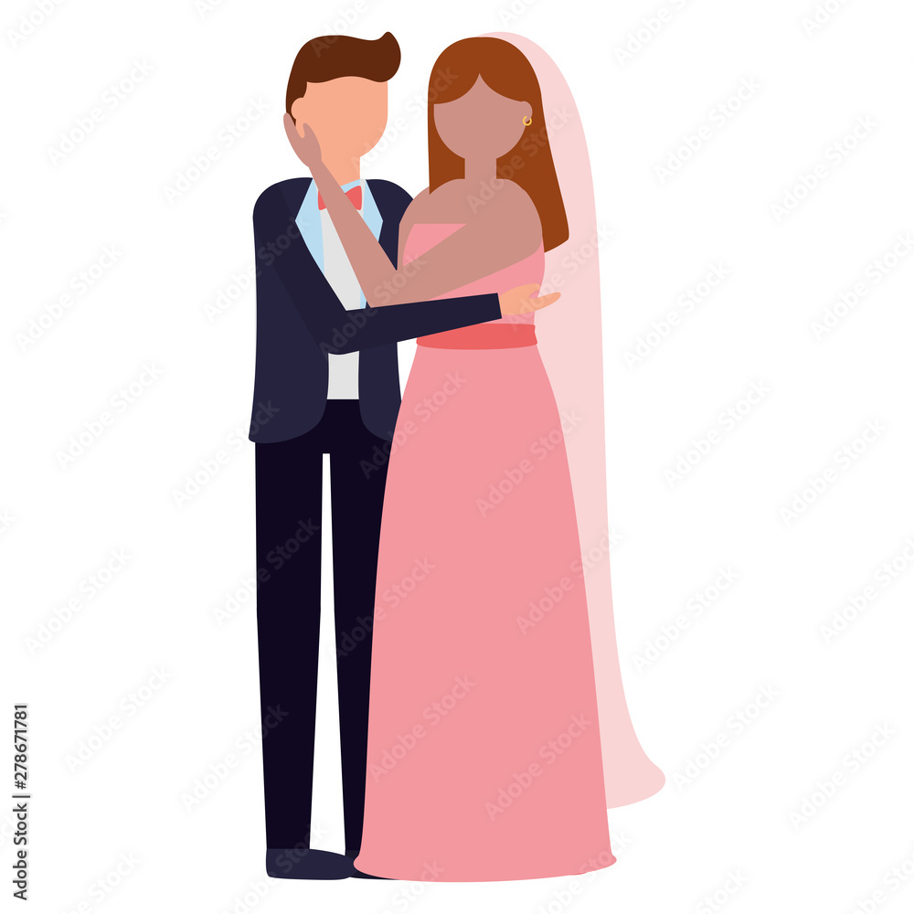 flat design wedding people groom and bride flat design wedding people groom and bride