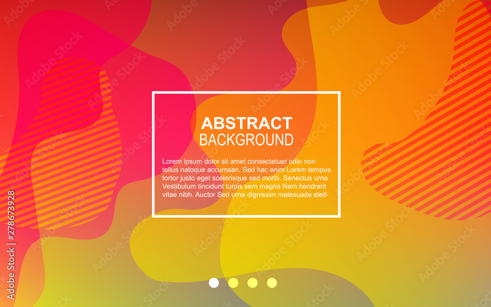 Colorful geometric background with Fluid shapes composition. Modern and minimal layout design template for use element poster, wallpaper, flyer, magazine, journal