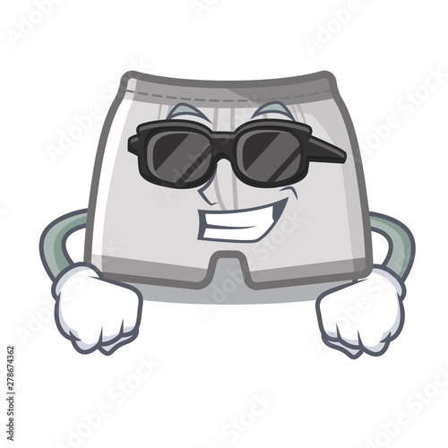 Super cool swimming trunks isolated with the mascot