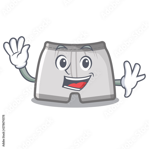 Waving swimming trunks isolated with the mascot