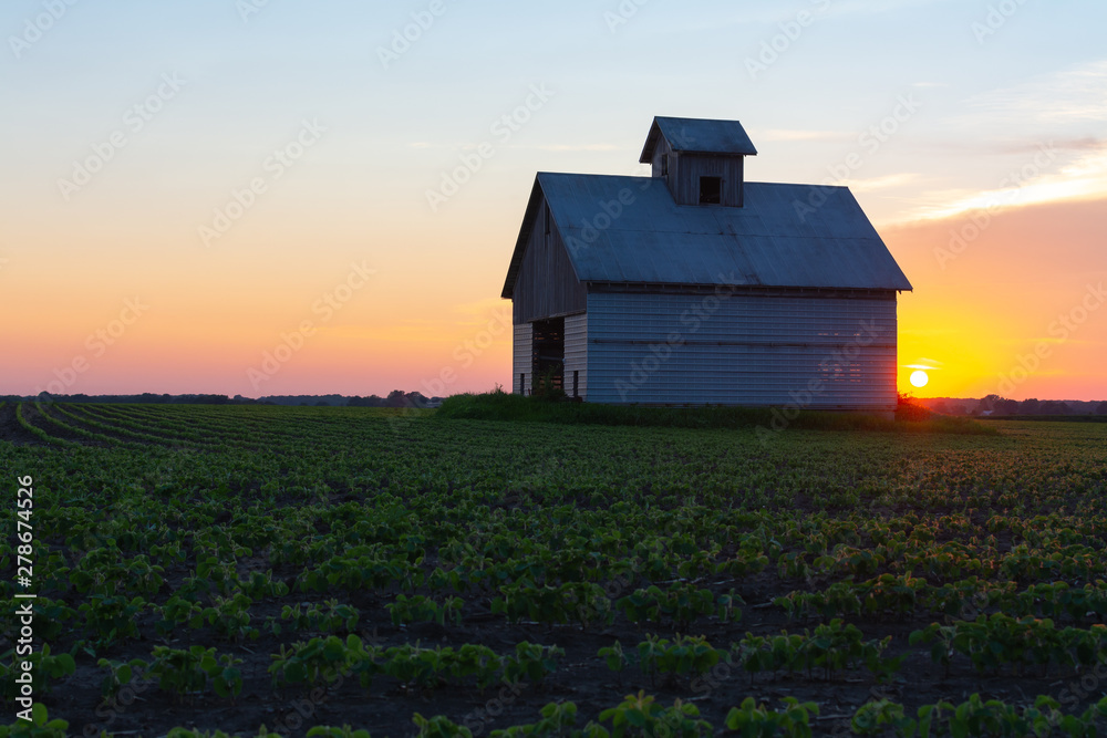 Old barn at sunset Old barn at sunset