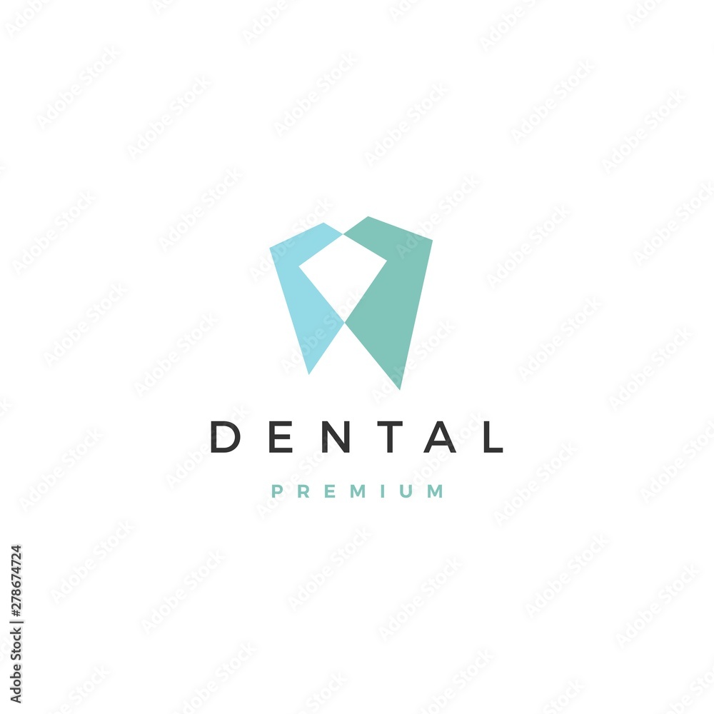 geometric dental logo vector icon illustration geometric dental logo vector icon illustration