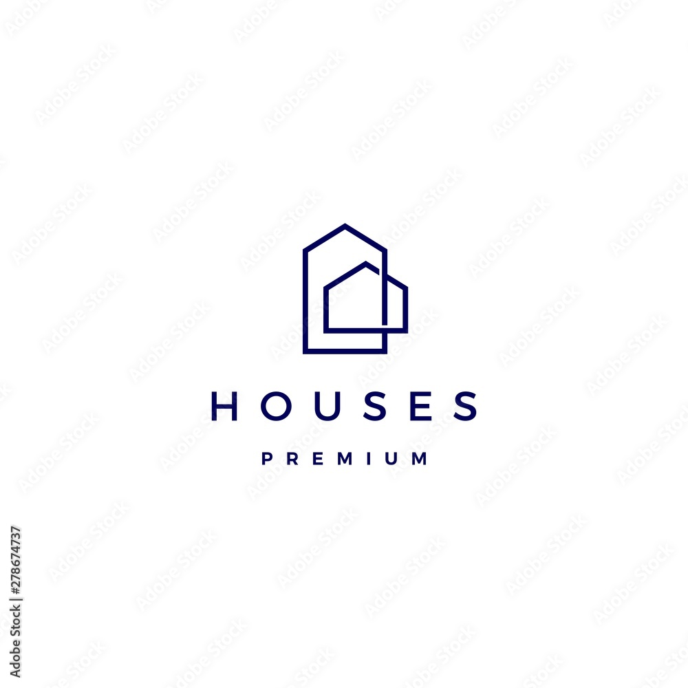 house home architect mortgage facade logo vector icon illustration line outline monoline house home architect mortgage facade logo vector icon illustration line outline monoline