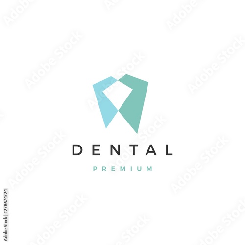 geometric dental logo vector icon illustration