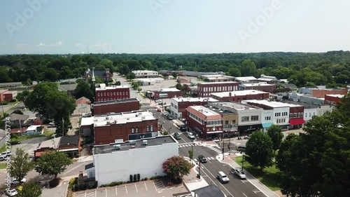 Aerial flyover of City of Newton NC photo