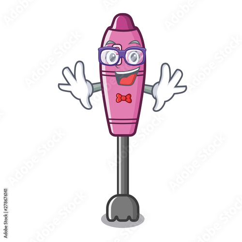 Geek immersion blender placed in character box photo