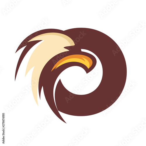 Initial O Eagle Logo photo