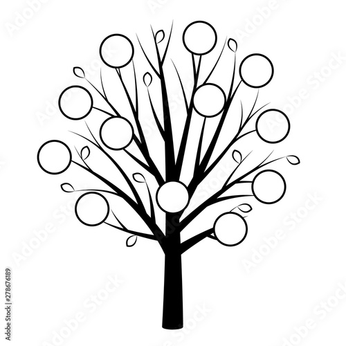 Genealogical tree. Family tree concept for human