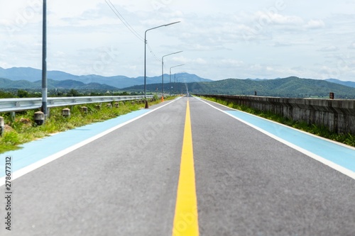 Road for bicycle in Thailand