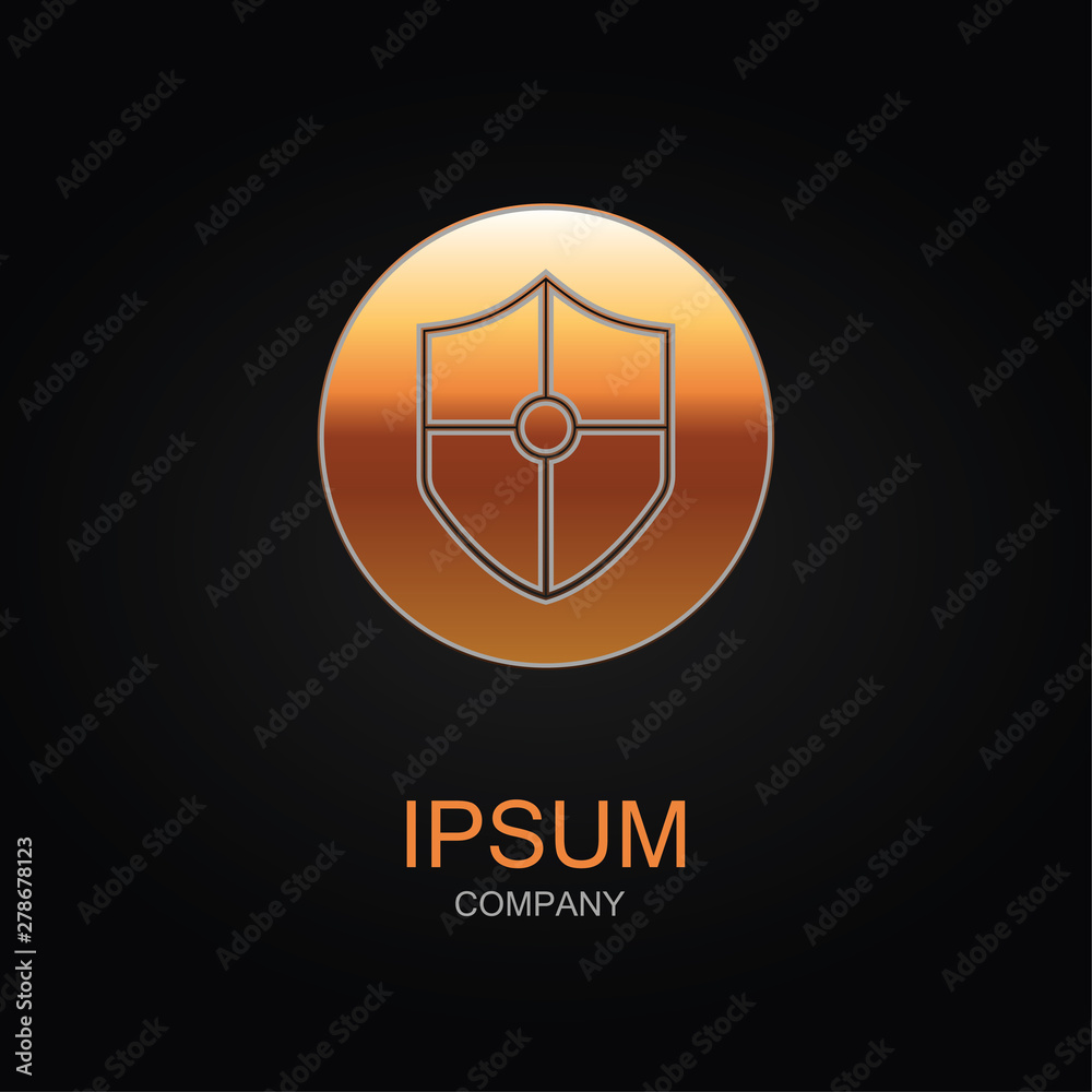 Data security vector icon. Design logo element. Isolated on black background. Data security vector icon. Design logo element. Isolated on black background.