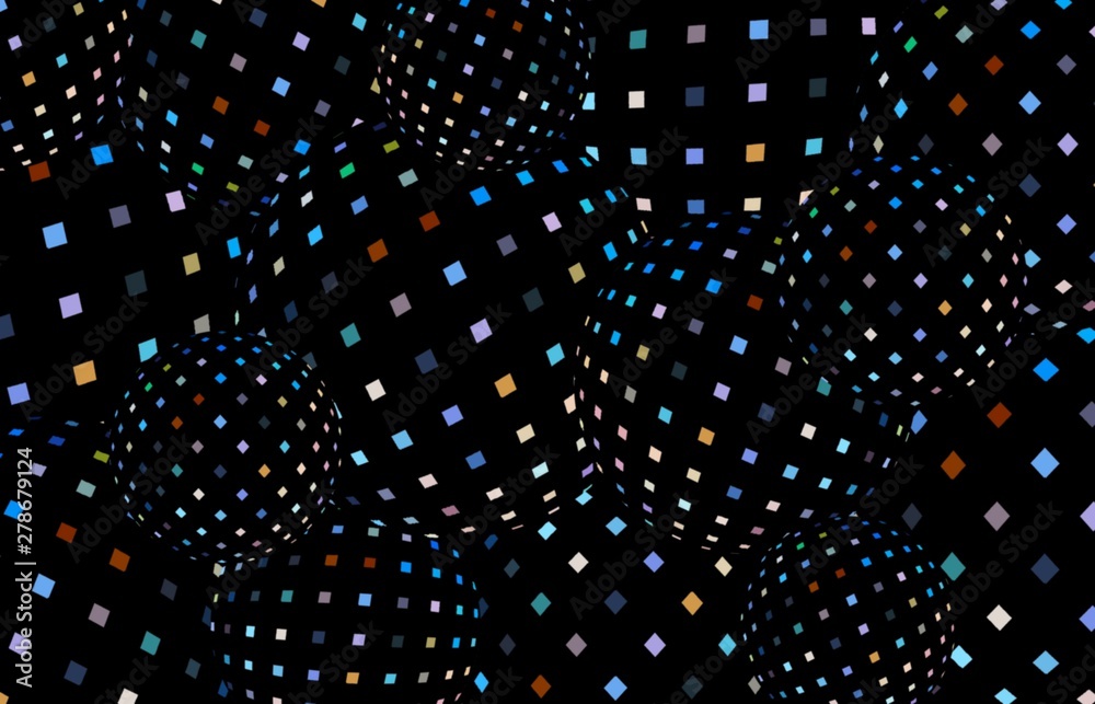 Interactive 3d abstract mosaic background. Black spheres creative illustration. Interactive 3d abstract mosaic background. Black spheres creative illustration.