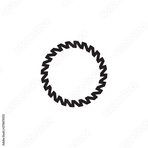 Woodworking gear logo design template vector element isolated
