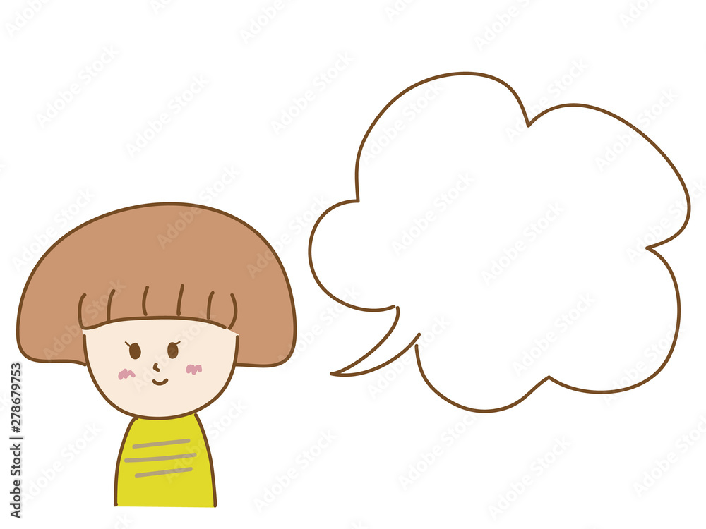 Smiling girl with speech bubble, vector illustration Smiling girl with speech bubble, vector illustration