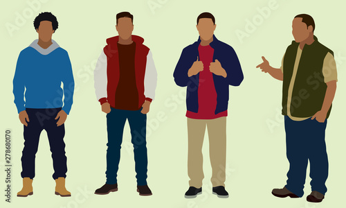 Black Teen Boys Wearing Coats or Jackets