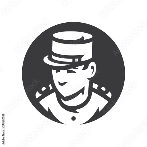 France Police Vector silhouette sign.