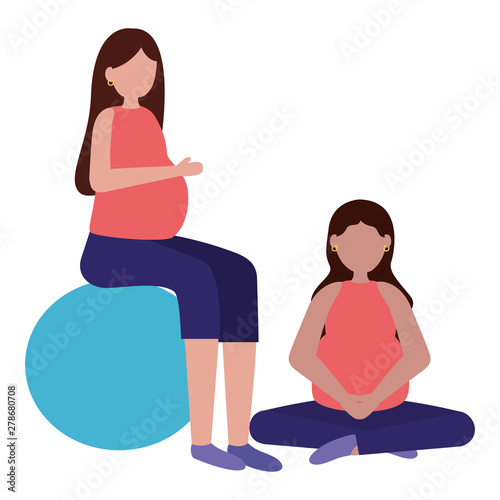 pregnancy and maternity scene flat