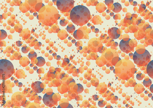 bubbles fractal seamless ivory orange photo