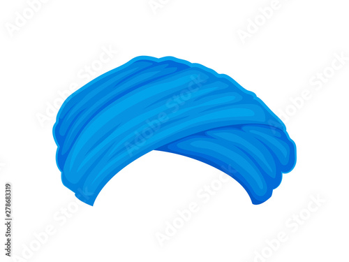Obraz na plátně Blue low turban. Vector illustration on white background.