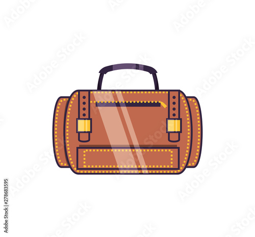travel suitcase equipment isolated icon