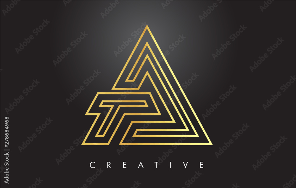 A Golden Letter Monogram Design Logo. Gold Letter A Icon Logo Vector. A Golden Letter Monogram Design Logo. Gold Letter A Icon Logo Vector.