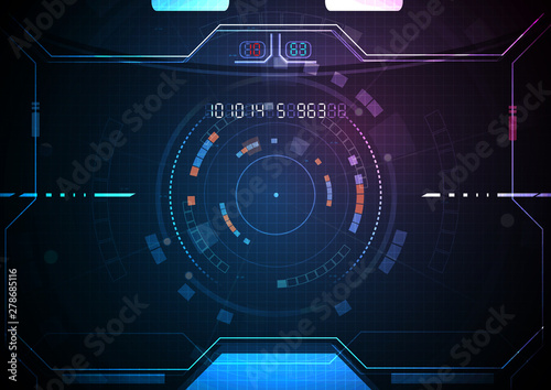 Blue Pink Game Interface Digital